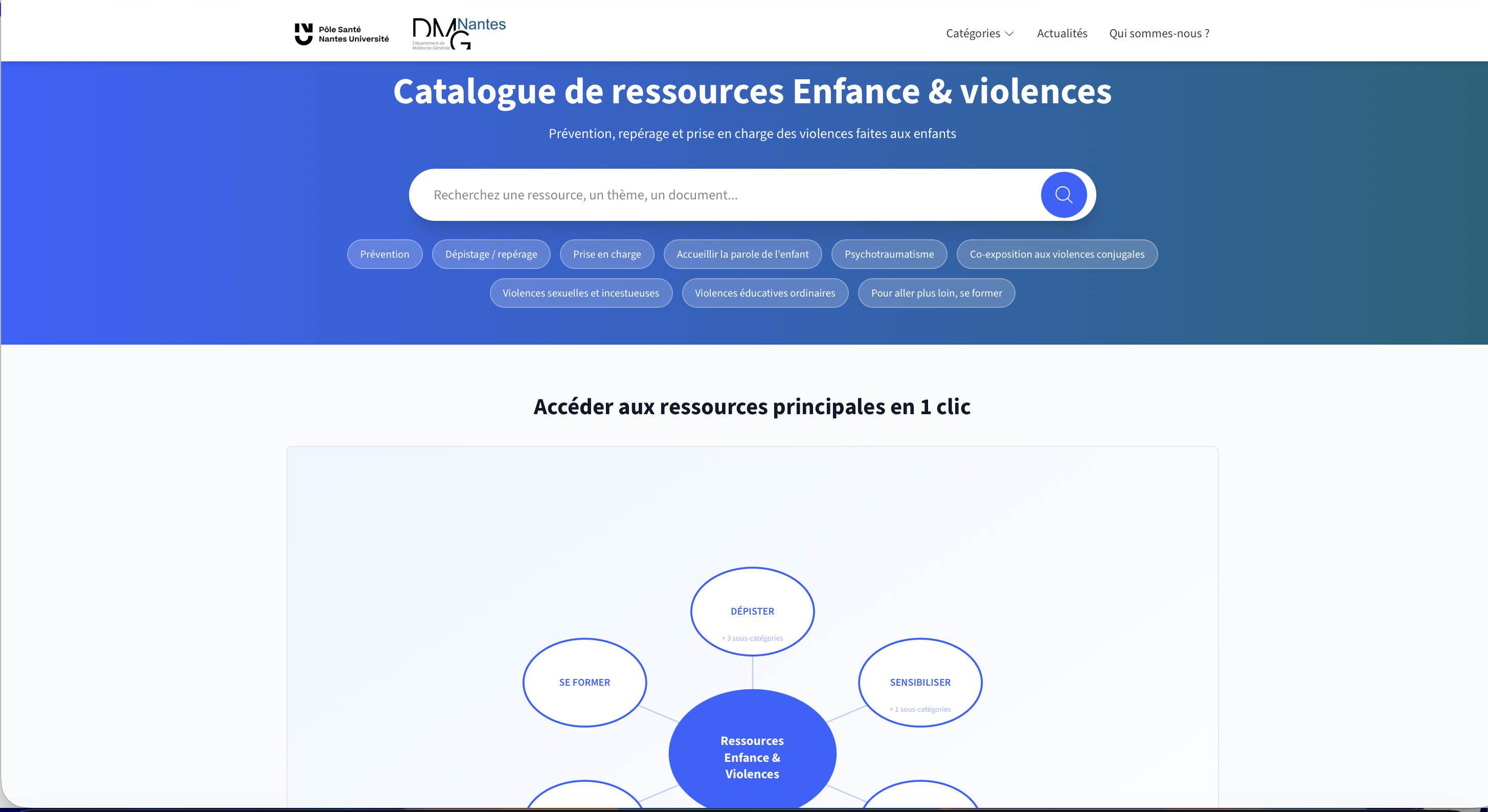 Réalisation Ressources Enfance & Violences — création de site web aux Sables-d'Olonne